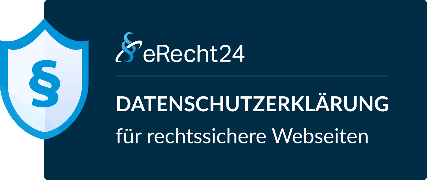 Datenschutz Siegel Dark Horizontal Large